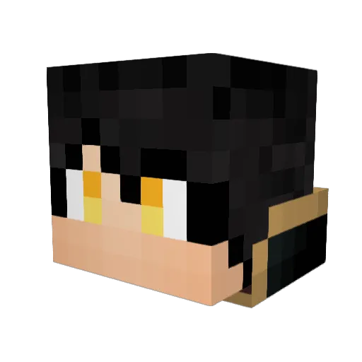 hypnofiree Minecraft avatar head, 3D render