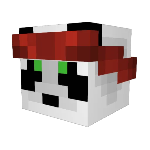 hypnorgaming Minecraft avatar head, 3D render