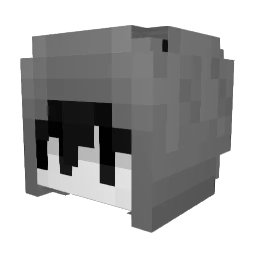 hypnotisme Minecraft avatar head, 3D render