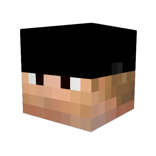 hypnotizd Minecraft avatar head, 3D render