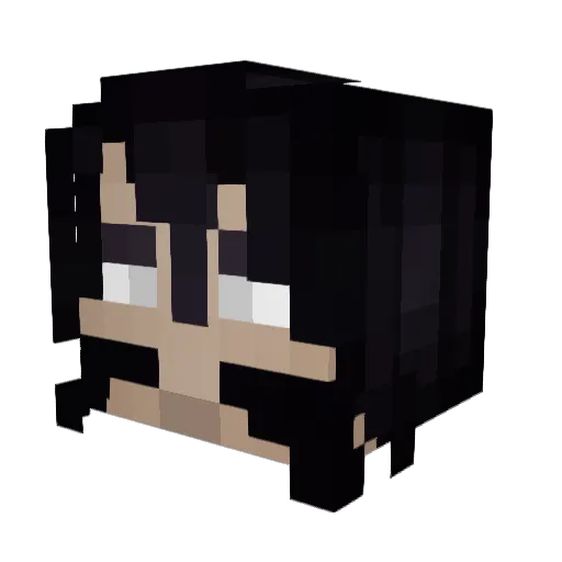 hypnotyze_ Minecraft avatar head, 3D render