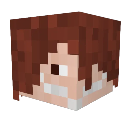 hyssuki Minecraft avatar head, 3D render