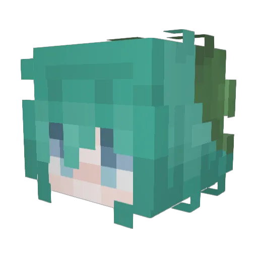 hysterixall Minecraft avatar head, 3D render