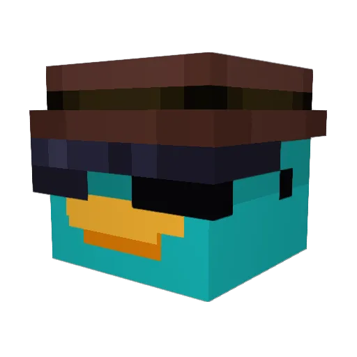 hystragel Minecraft avatar head, 3D render