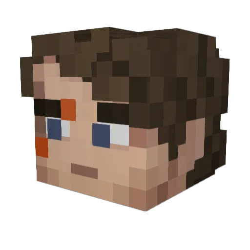 hythm Minecraft avatar head, 3D render