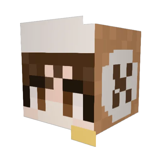 hyuckren Minecraft avatar head, 3D render