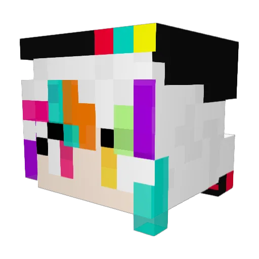 hyugaaaa Minecraft avatar head, 3D render
