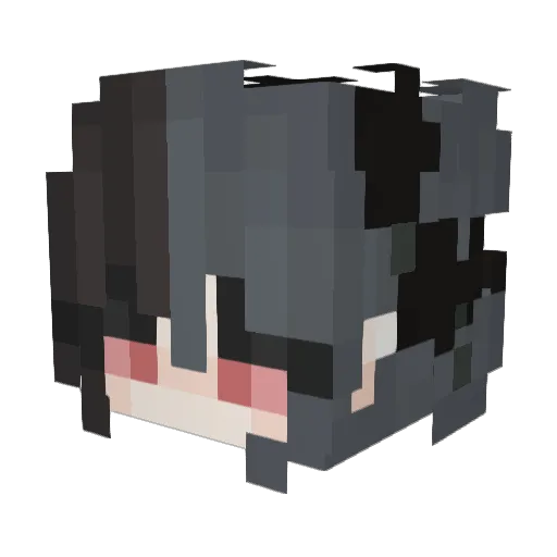hyukyuu Minecraft avatar head, 3D render