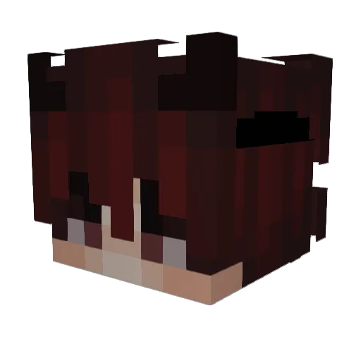 hyunBBai Minecraft avatar head, 3D render
