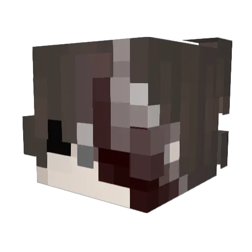 hyunLIVE Minecraft avatar head, 3D render