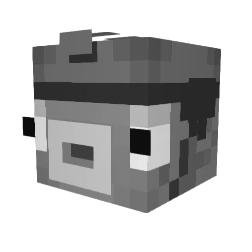 hyun_oooooo Minecraft avatar head, 3D render