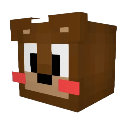 hyunbom Minecraft avatar head, 3D render
