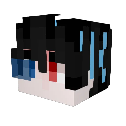 hyuneck Minecraft avatar head, 3D render