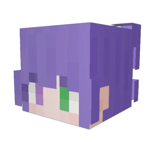 hyunhee_04 Minecraft avatar head, 3D render
