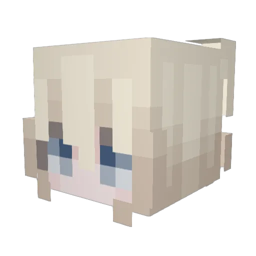 hyunjik Minecraft avatar head, 3D render