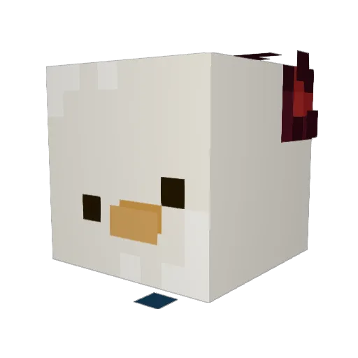 hyunmini_ Minecraft avatar head, 3D render