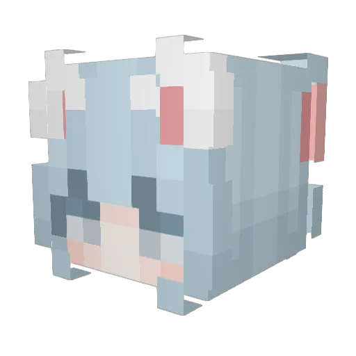 hyuu1315 Minecraft avatar head, 3D render