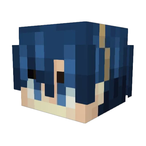 hyuzane Minecraft avatar head, 3D render