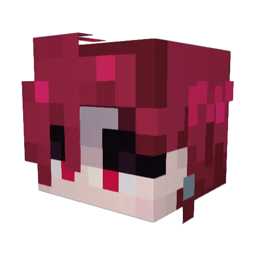 hyxsn Minecraft avatar head, 3D render