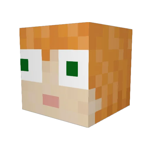 hyyy__ Minecraft avatar head, 3D render