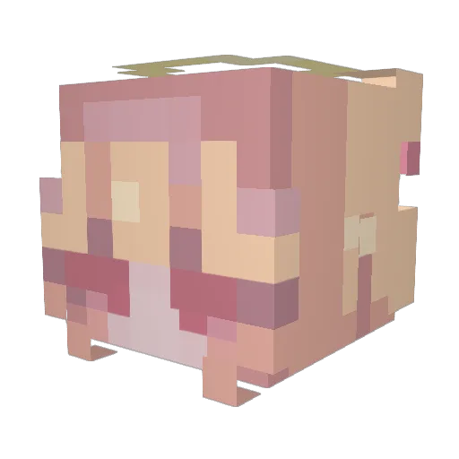 hzi_8 Minecraft avatar head, 3D render