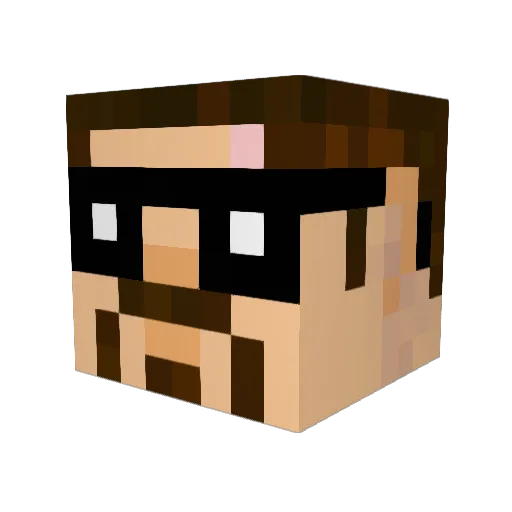hzj_zz Minecraft avatar head, 3D render