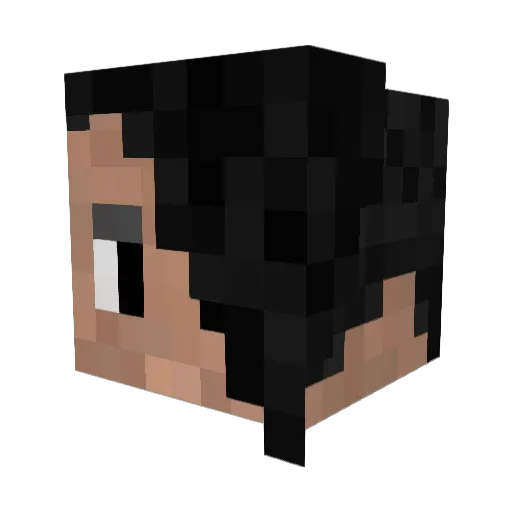 hzjwtz Minecraft avatar head, 3D render