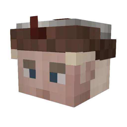hzkazoo Minecraft avatar head, 3D render