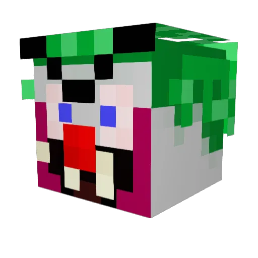 hzkk Minecraft avatar head, 3D render