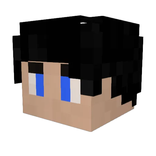 hzmHZM Minecraft avatar head, 3D render