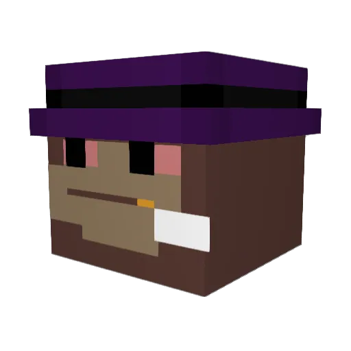 hznxg Minecraft avatar head, 3D render