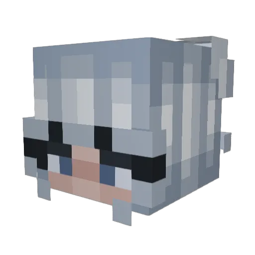 hzrribel Minecraft avatar head, 3D render