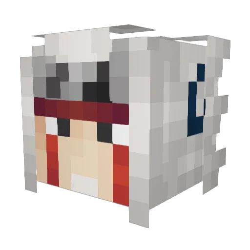 i0602o Minecraft avatar head, 3D render