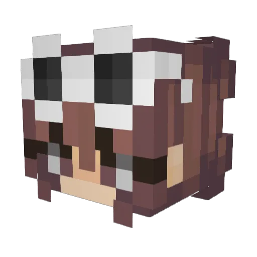 i0609y Minecraft avatar head, 3D render