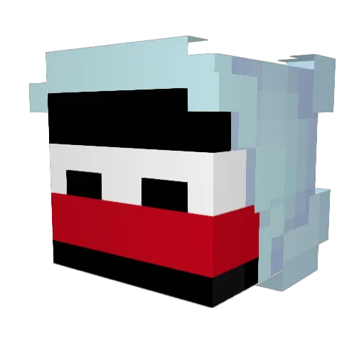 i164q Minecraft avatar head, 3D render