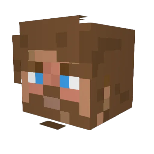 i1F1 Minecraft avatar head, 3D render