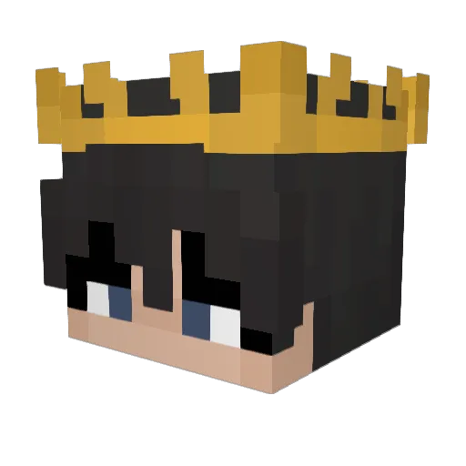 i24m_ Minecraft avatar head, 3D render