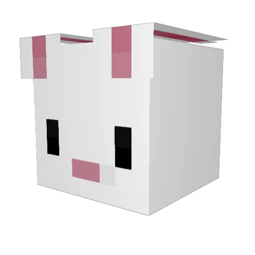 i2lucky Minecraft avatar head, 3D render