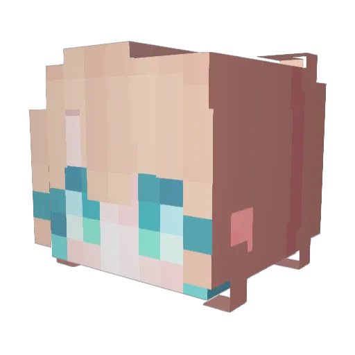 i2yatsu Minecraft avatar head, 3D render