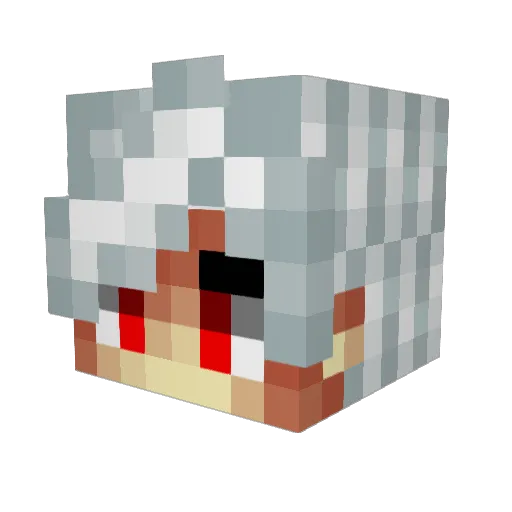i62 Minecraft avatar head, 3D render