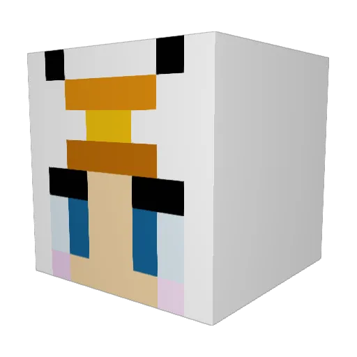 i6vvyvkv Minecraft avatar head, 3D render