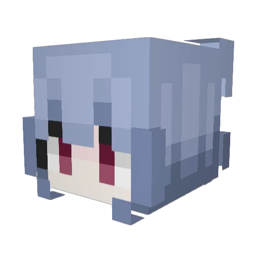 i77 Minecraft avatar head, 3D render
