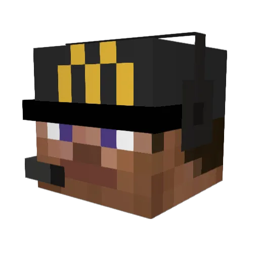 i7tf Minecraft avatar head, 3D render