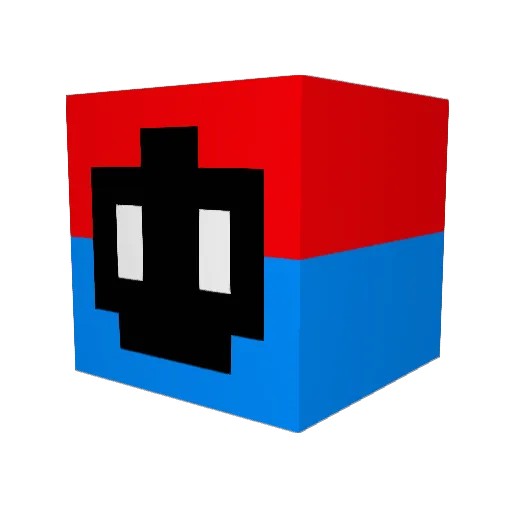 i81K Minecraft avatar head, 3D render