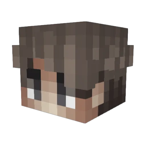 i8dng Minecraft avatar head, 3D render