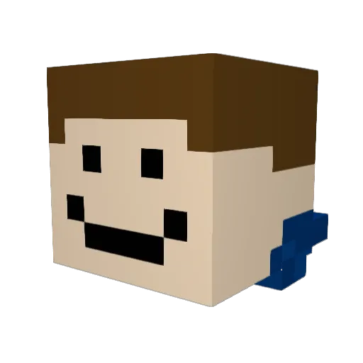 i9nn Minecraft avatar head, 3D render