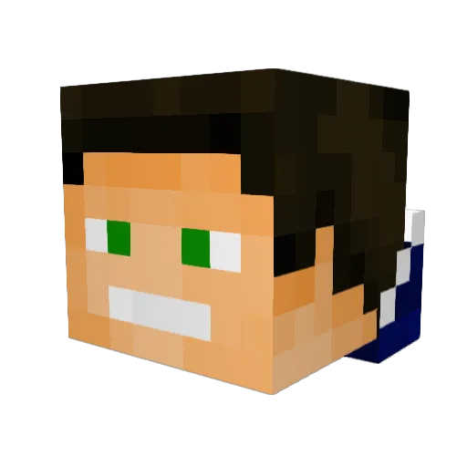 iABUxLamba Minecraft avatar head, 3D render