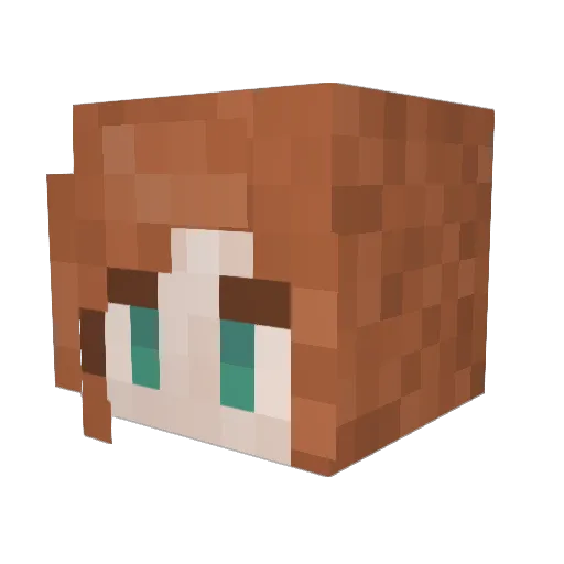 iAMwhatIamK Minecraft avatar head, 3D render