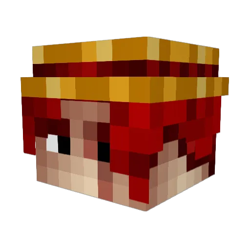 iASESINA Minecraft avatar head, 3D render
