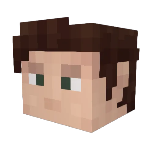 iAaronCasey Minecraft avatar head, 3D render